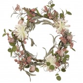 Pink & White Flower Wreath